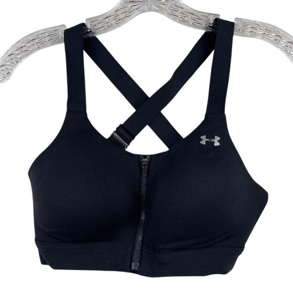 Under Armour women's Infinity 2.0 high zip sports bra, 32C. - Picture 1 of 6